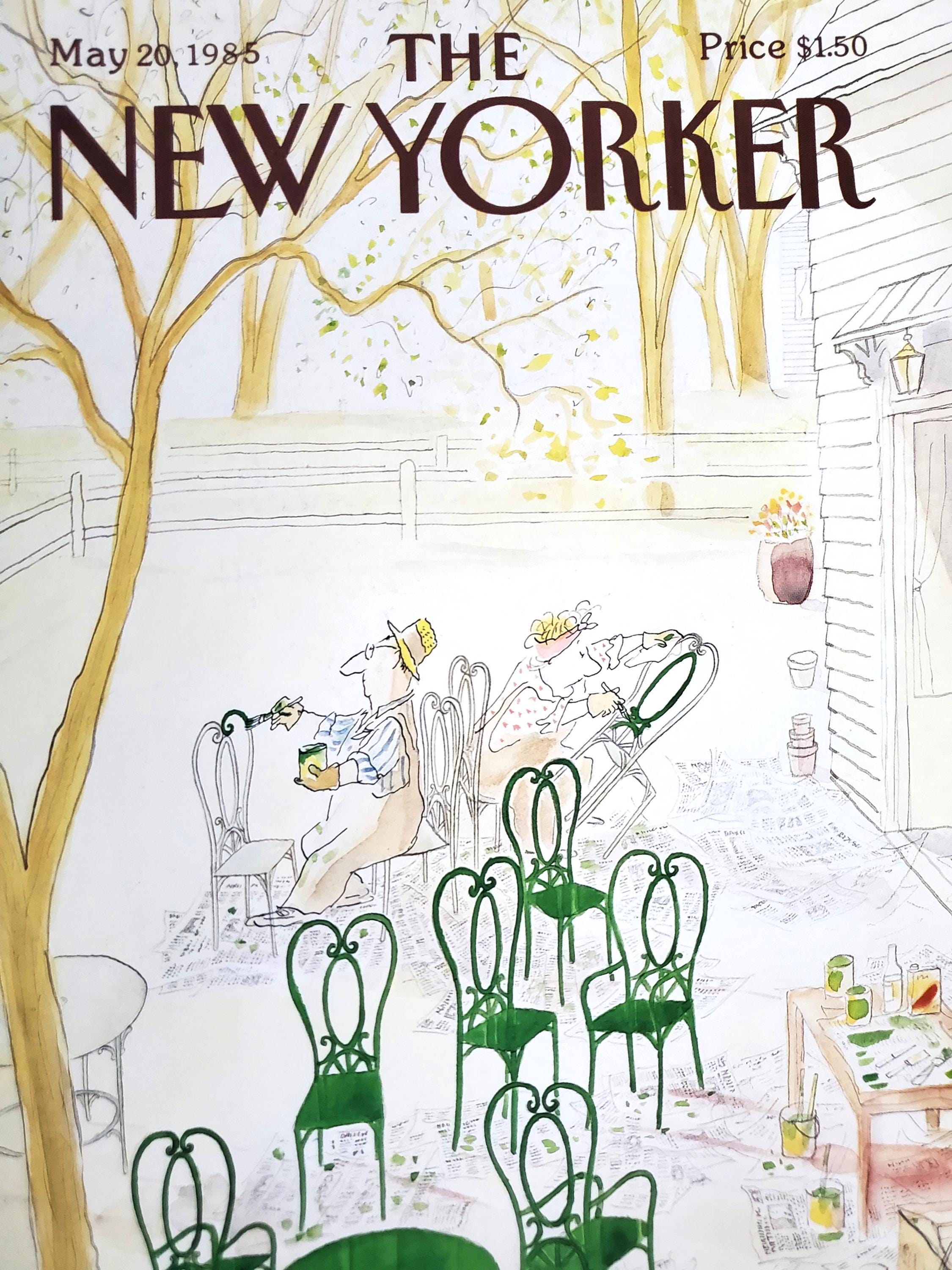 Vintage New Yorker Magazine (cover Only) May 20, 1985 JJ Sempe