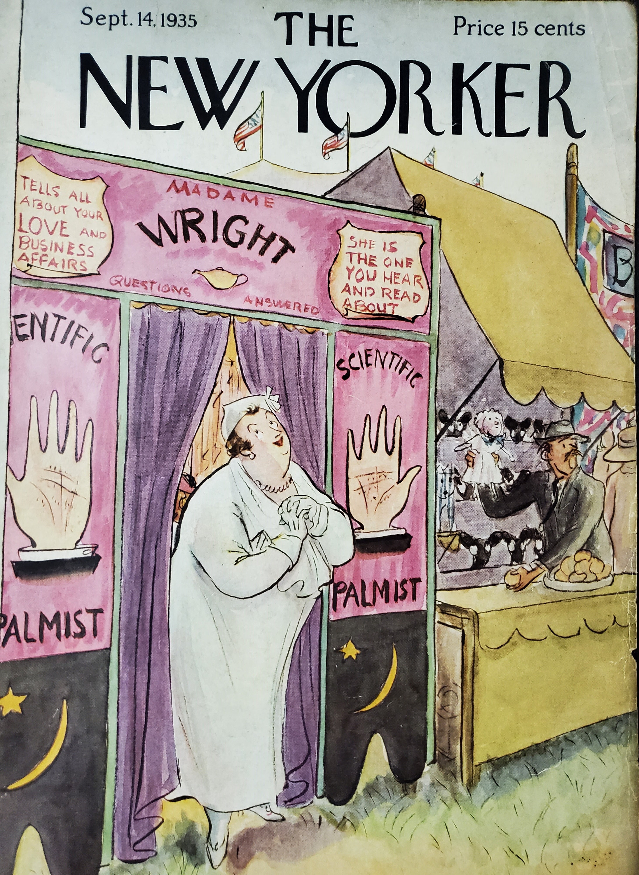Vintage New Yorker Magazine (cover Only) September 14, 1935 Helen