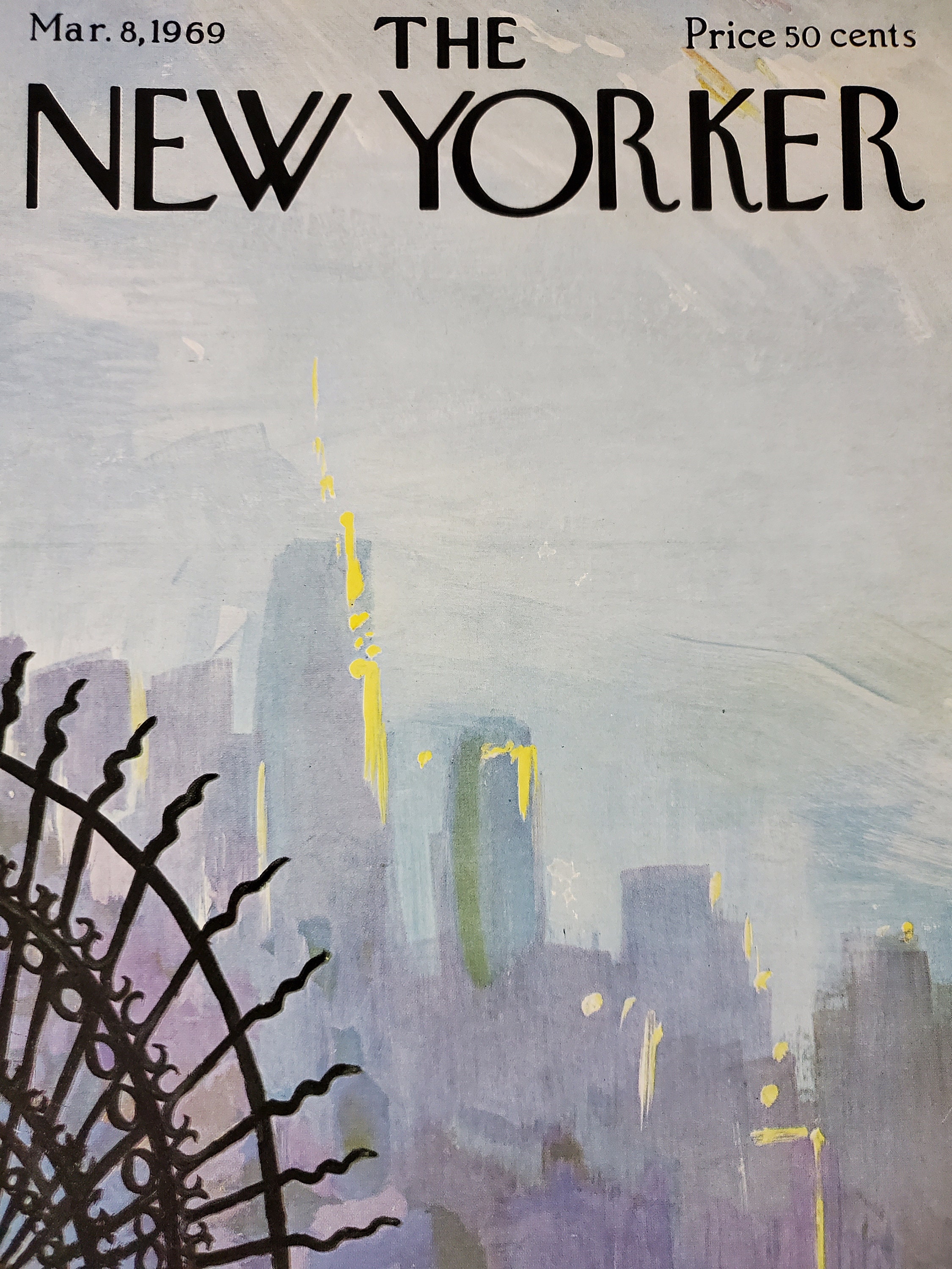 Vintage New Yorker Magazine (cover Only) March 8, 1969
