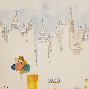 May include: A vintage New Yorker magazine cover from June 28, 1976, featuring a whimsical illustration of a cityscape with colourful balloons and abstract figures. The magazine title "THE NEW YORKER" is printed in blue letters at the top of the cover.