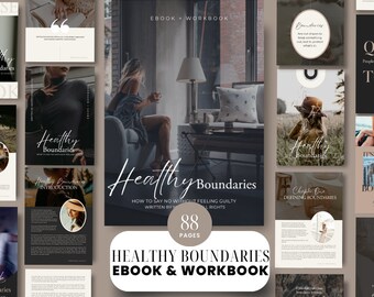 Set Healthy Boundaries Without Guilt | eBook + Workbook for Confidence & Self-Respect | Master Resell Rights + Marketing Kit