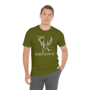 Bambi groeide op jacht T shirt, herten jacht korte mouw T shirt, herten seizoen, shirt voor man of vader, cadeau voor Hunter afbeelding 9