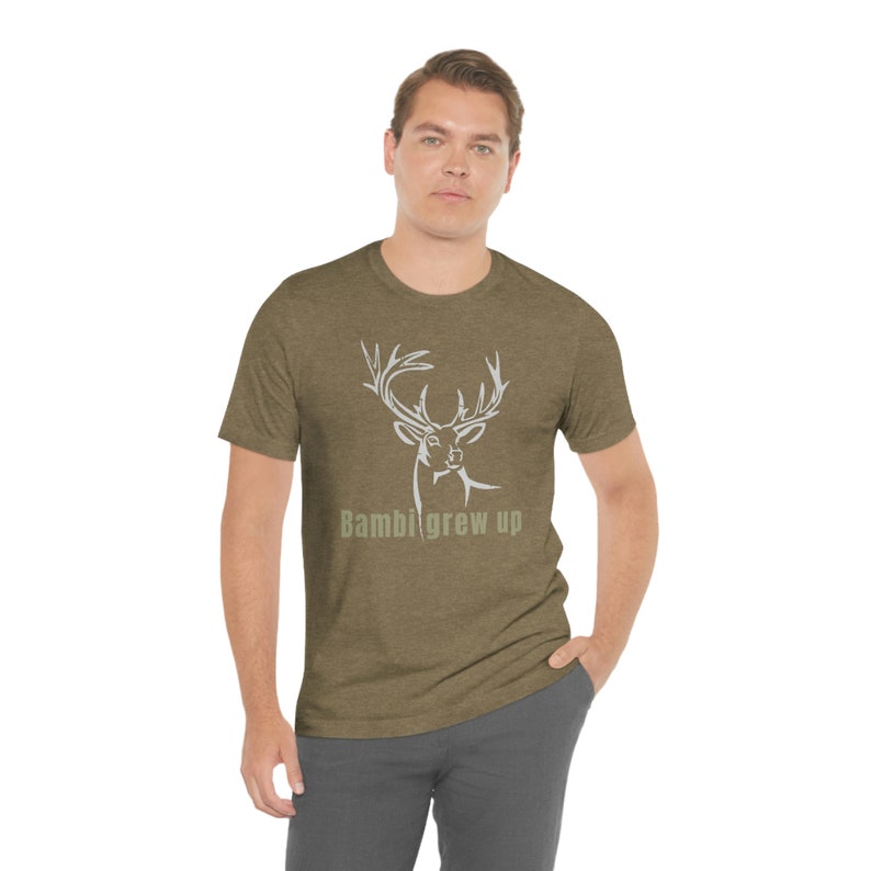 Bambi groeide op jacht T shirt, herten jacht korte mouw T shirt, herten seizoen, shirt voor man of vader, cadeau voor Hunter afbeelding 10