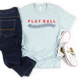 Honkbalshirt, Play Ball, voor heren of dames - For the Love of Baseball - Unisex Jersey Short Sleeve Tee XS tot 3XL - gekamd katoen