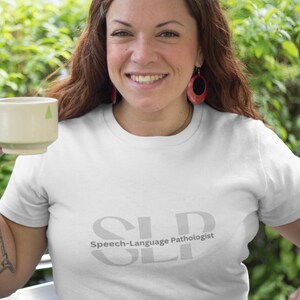 SLP-shirt, medisch SLP-shirt, logopedist, T-shirt voor logopedie, logopedie-shirt, shirt met korte mouwen