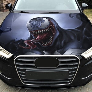 Car Hood Wrap Venom Jaws Vinyl Sticker Full Color Antihero Decal #8 fit any car
