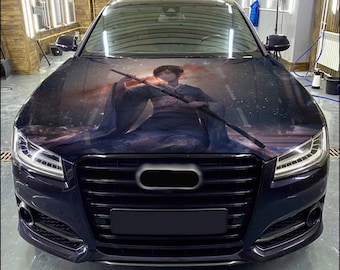 Car Hood Wrap Japan Geisha Vinyl Sticker Full Color Custom Decal fit any car