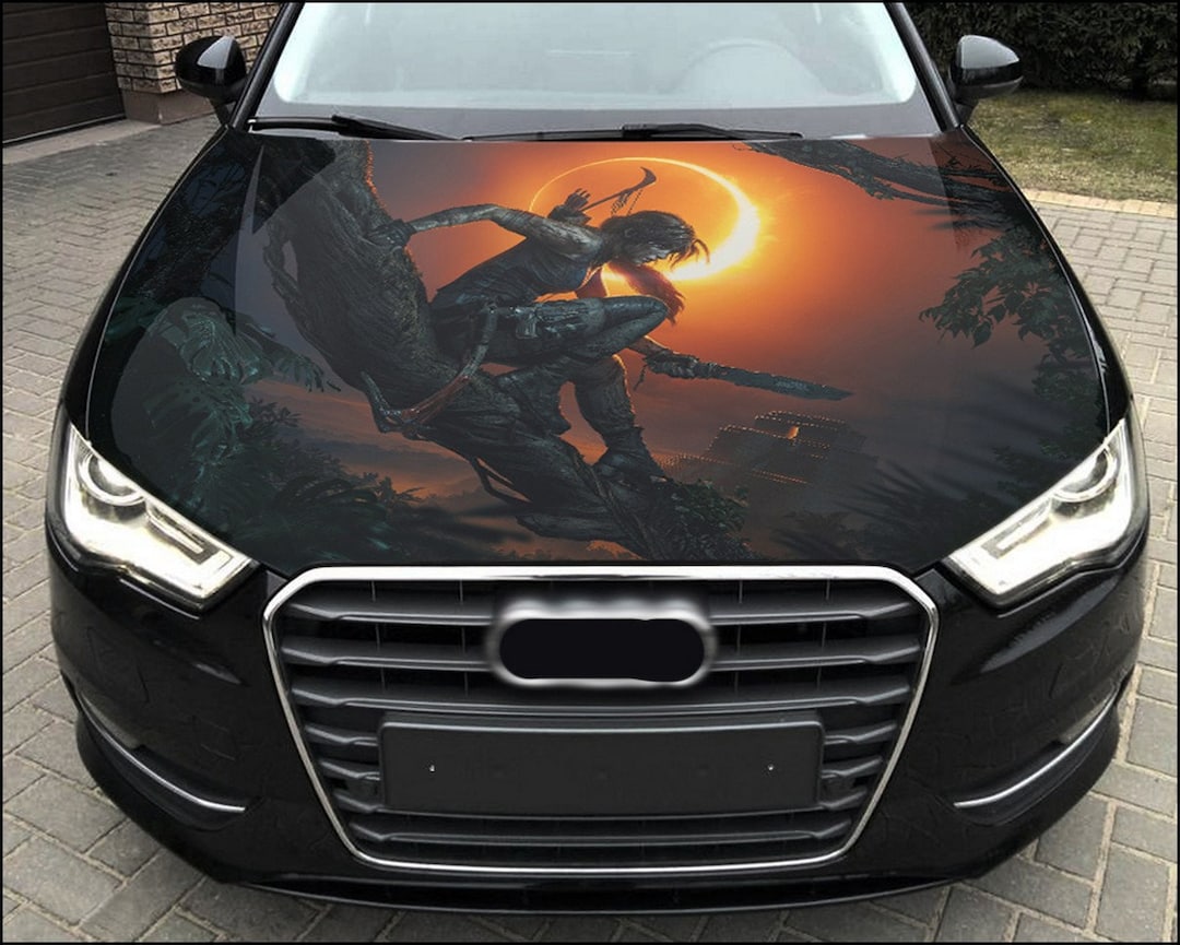 Car Hood Wrap Lara Adventurer Vinyl Sticker Full Color Custom Decal Fit ...