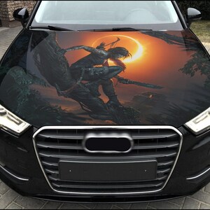 Car Hood Wrap Lara Adventurer Vinyl Sticker Full Color Custom Decal fit any car