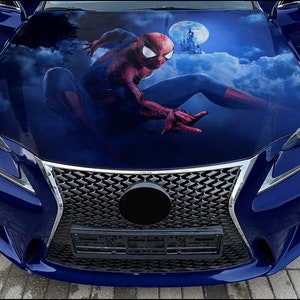Car Hood Wrap Spider-Man Vinyl Sticker Full Color Custom Decal #5 fit any car
