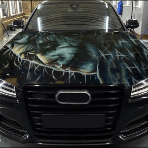 Car Hood Wrap Joker Vinyl Sticker Full Color Custom Decal fit any car