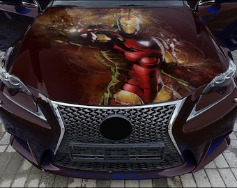 Car Hood Wrap Ironman Vinyl Sticker Full Color Custom Decal #2 fit any car