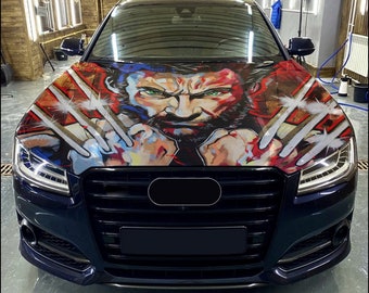 Haubenverpackung Wolverine Vinylaufkleber Vollfarbiges benutzerdefiniertes Abziehbild #3 passend für jedes Auto