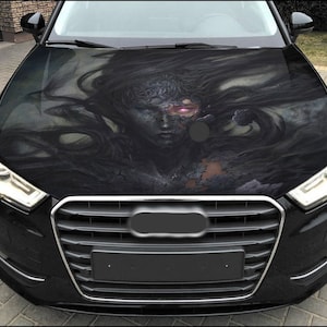 Car Hood Wrap Demon Woman Vinyl Sticker Full Color Custom Decal fit any car