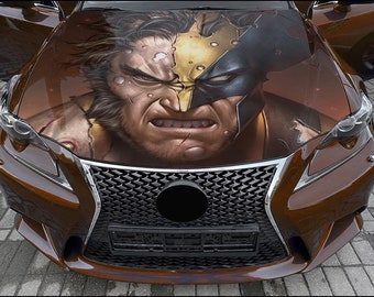 Haubenverpackung Wolverine Vinylaufkleber Vollfarbiges benutzerdefiniertes Abziehbild #2 passend für jedes Auto