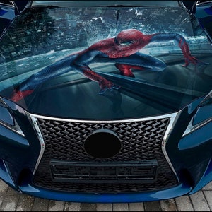 Car Hood Wrap Spider-Man Vinyl Sticker Full Color Custom Decal #6 fit any car