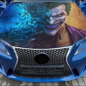 Car Hood Wrap Joker Vinyl Sticker Full Color Custom Decal #3 fit any car