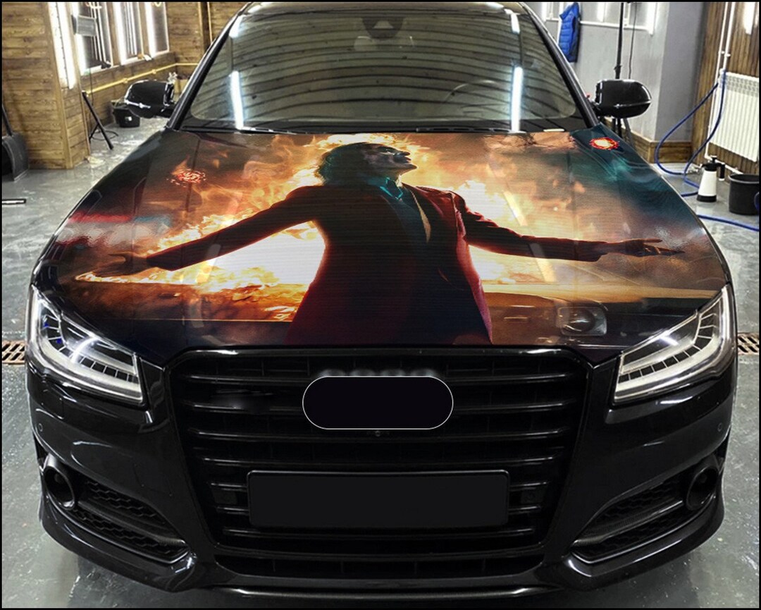 Car Hood Wrap Joker Vinyl Sticker Full Color Custom Decal #6 Fit Any ...