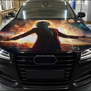 Car Hood Wrap Joker Vinyl Sticker Full Color Custom Decal #6 fit any car