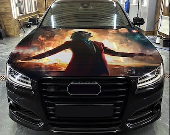 Motorhaube Wrap Joker Vinyl Aufkleber Full Color Custom Aufkleber # 6 passend für jedes Auto