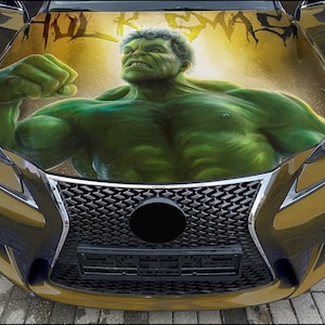Car Hood Wrap Hulk Vinyl Sticker Full Color Custom Decal fit any car