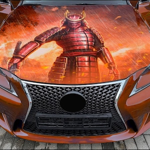Car Hood Wrap Samurai Vinyl Sticker Full Color Custom Decal fit any car