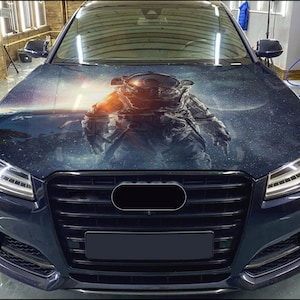 Car Hood Wrap Spaceman Vinyl Sticker Full Color Custom Decal fit any car
