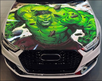 Car Hood Wrap Hulk Vinyl Sticker Full Color Custom Decal #3 fit any car