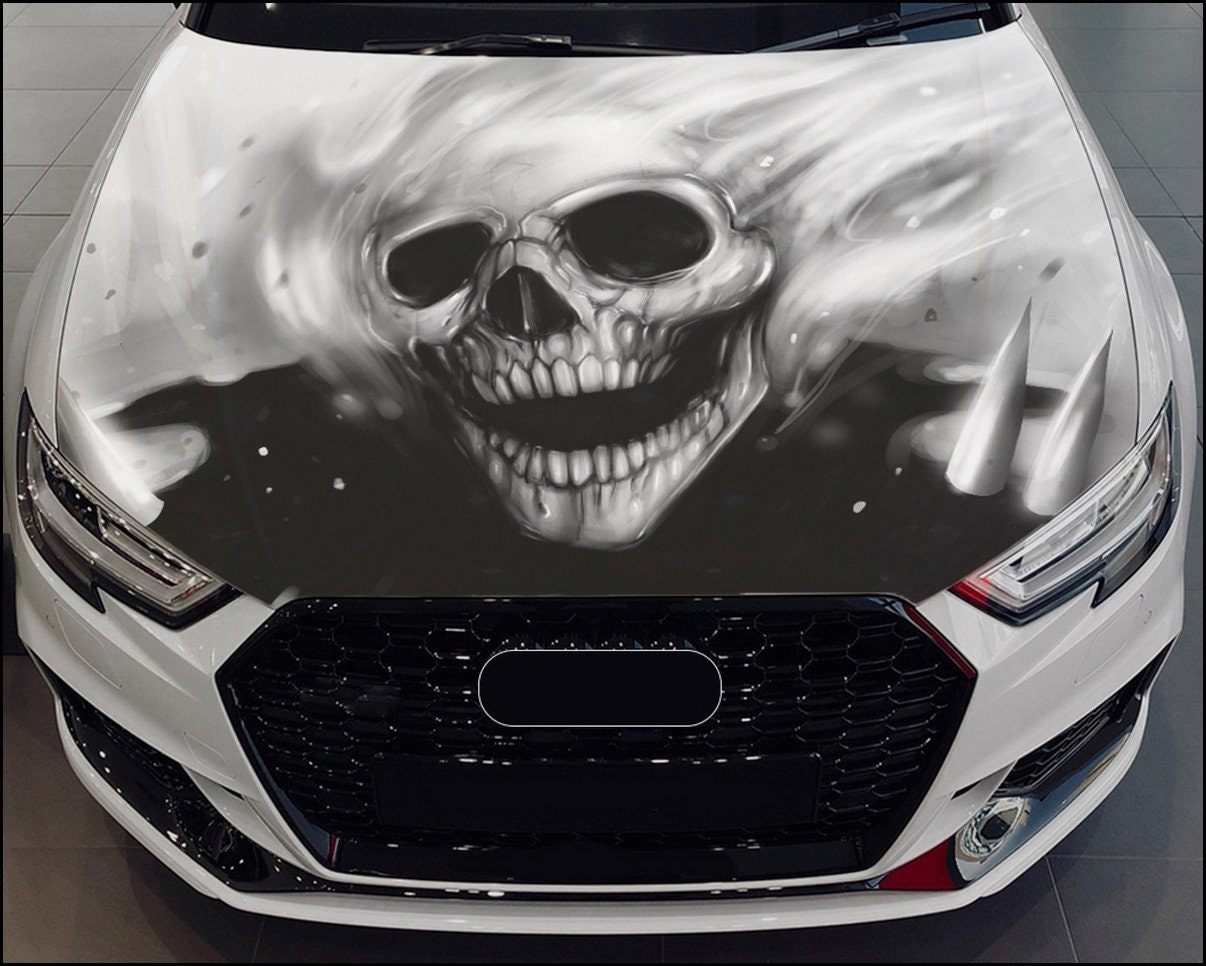 Car Hood Wrap Ghost Rider Vinyl Sticker Full Color Custom Decal 5 Fit