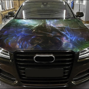 Car Hood Wrap Fantasy Warrior Vinyl Sticker Full Color Custom Decal fit any car