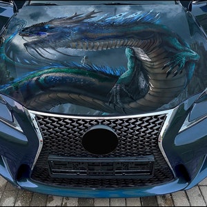 Car Hood Wrap Fantasy Dragon Vinyl Sticker Full Color Custom Decal #2 fit any car