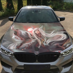 Car Hood Wrap Fantasy Anime Vinyl Sticker Full Color Custom Decal fit any car