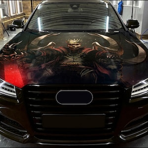 Car Hood Wrap Warrior Vinyl Sticker Full Color Custom Decal fit any car