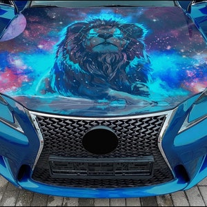 Car Hood Wrap Lion Vinyl Sticker Full Color Custom Decal fit any car