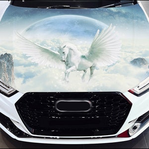 Car Hood Wrap Pegasus Vinyl Sticker Full Color Custom Decal fit any car