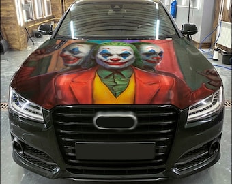 Car Hood Wrap Joker Vinyl Sticker Full Color Custom Decal #12 fit any car