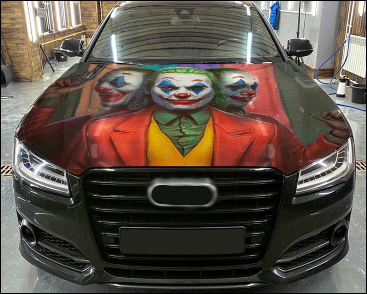 Car Hood Wrap Joker Vinyl Sticker Full Color Custom Decal 12 Fit Any