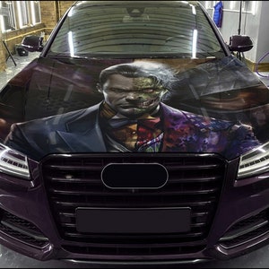 Car Hood Wrap Two-Face Vinyl Sticker Full Color Custom Decal fit any car