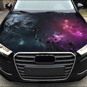 Car Hood Wrap Space Vinyl Sticker Full Color Custom Decal fit any car