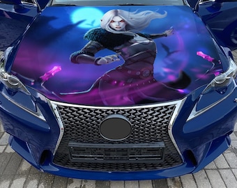 Haube Wrap Elf Krieger Vinyl Aufkleber Farbe Fantasy Girl Aufkleber passen auf jedes Auto