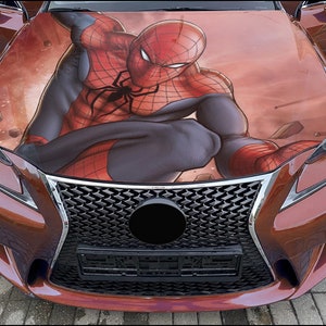 Car Hood Wrap Spider-Man Vinyl Sticker Full Color Custom Decal #3 fit any car