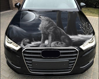 Haubenverpackungs-Wolf-Vinylaufkleber-voller Farbkundenspezifischer Abziehbild #4 passend für jedes Auto