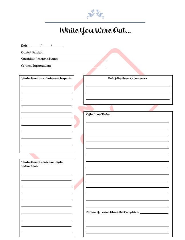 PRINTABLE Sub Note Form While You Were Out Etsy printable-sub-note-form-while-you-were-out-etsy