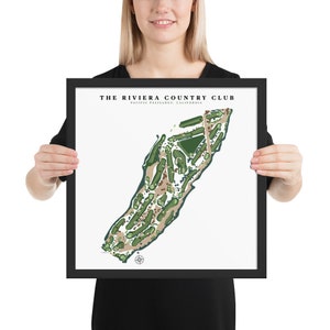 The Riviera Country Club, Pacific Palisades, California, Golf Course Print Poster encadré
