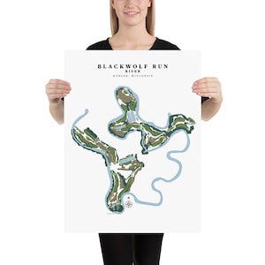 Blackwolf Run - River Course, Kohler Wisconsin, Golf Course Print Poster