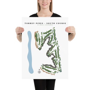 Torrey Pines - South Course, La Jolla, California, Golf Course Print Poster