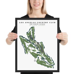 Los Angelas Country Club, The North Course, Los Angelas, California, Framed poster printFramed poster