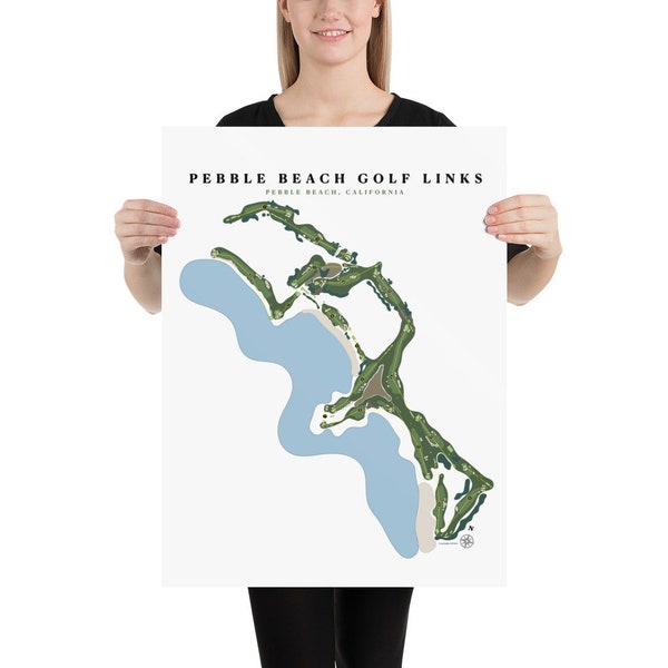 Pebble Beach Poster Etsy