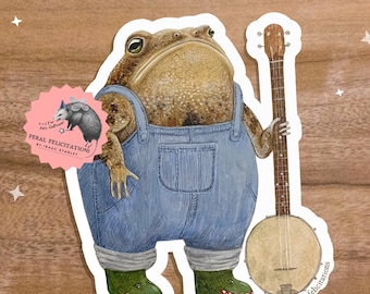 Toad with Banjo Sticker Decal