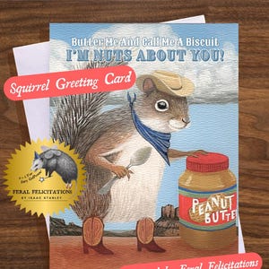 Squirrel Cowboy Greeting Card